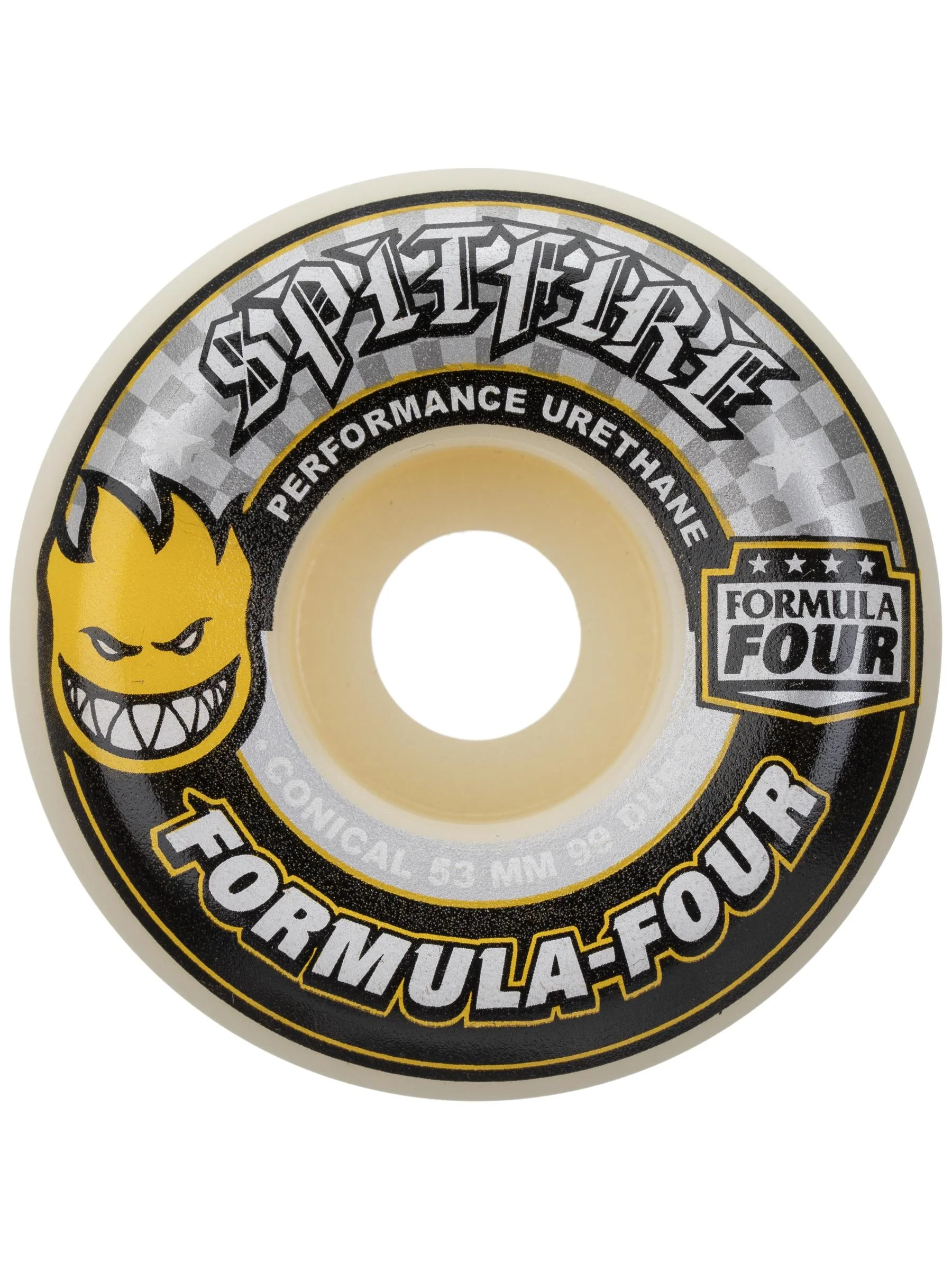 Spitfire Formula Four Conical 56mm 99a Natural Skateboard Wheels Spitfire -Formula4 99- 53mm- Conical Full - Image 1