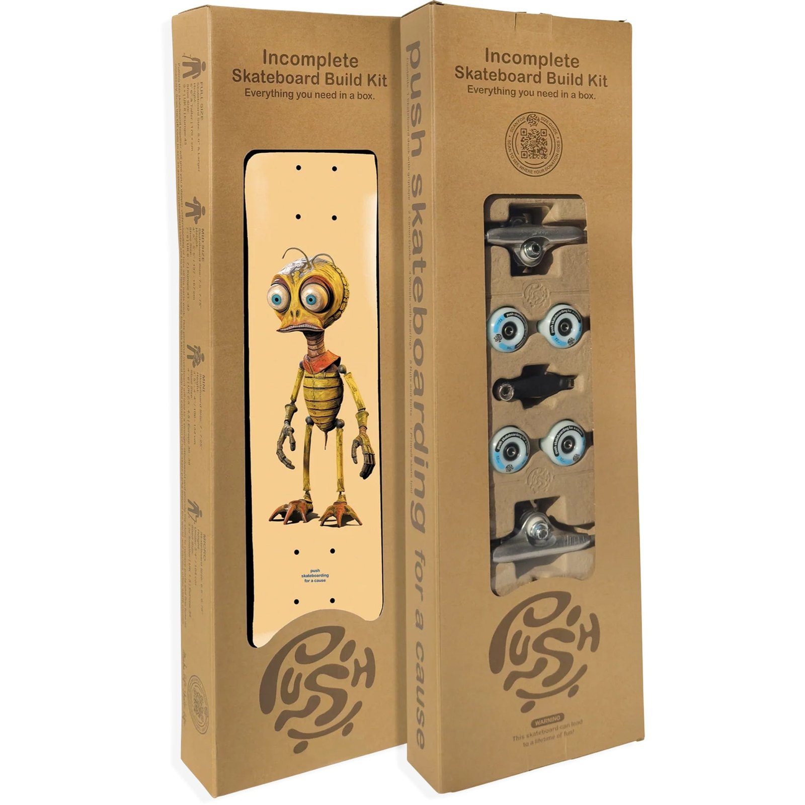 push-bee-zombie-fp-incomplete-8-skateboard-complete-1213817950 Push Skateboarding -Bee Zombie FP 8.25 Incomplete Skateboard Build Kit - Image 1